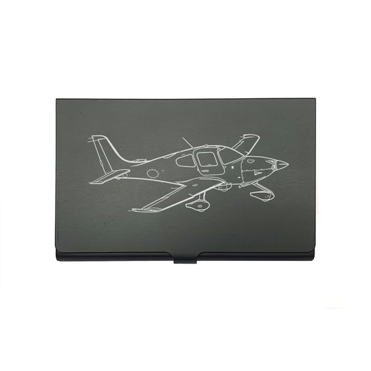 cirrus sr20 aircraft card Holder digital engraving mockup / engraving preview