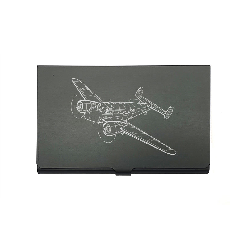 vintage beecraft 18 aircraft card Holder digital engraving mockup / engraving preview