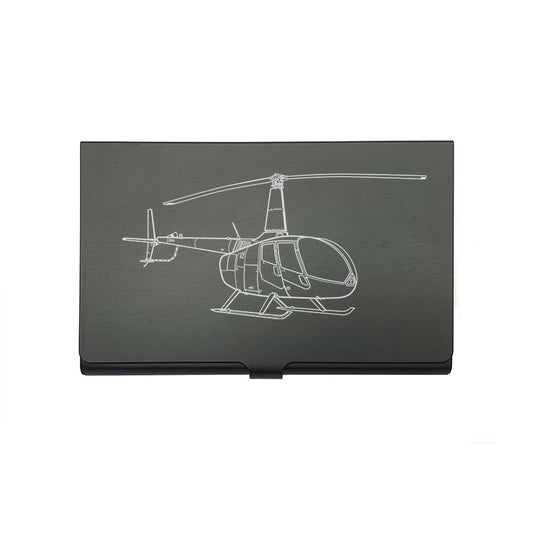 robinson r66 helicopter card Holder digital engraving mockup / engraving preview