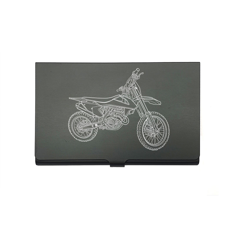 ktm sfx 350 motorcycle card Holder digital engraving mockup / engraving preview