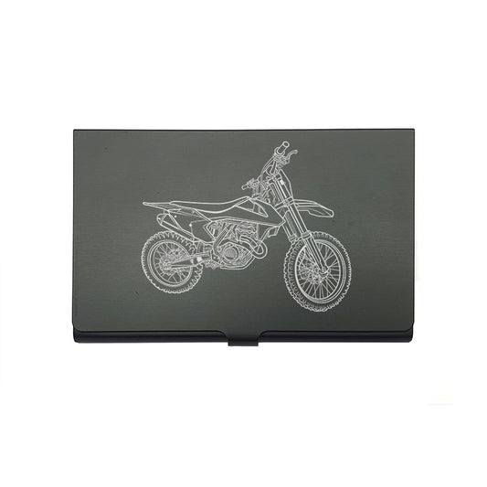 ktm sfx 350 motorcycle card Holder digital engraving mockup / engraving preview