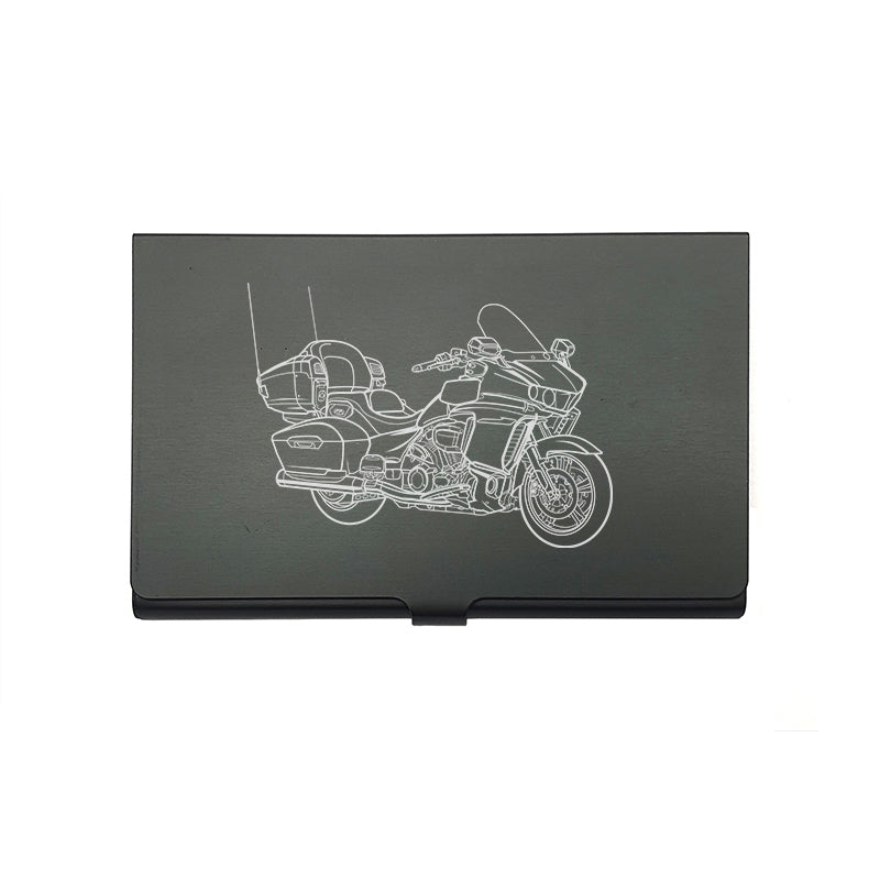yam transcontinental cruiser motorcycle card holder digital engraving mockup / engraving preview