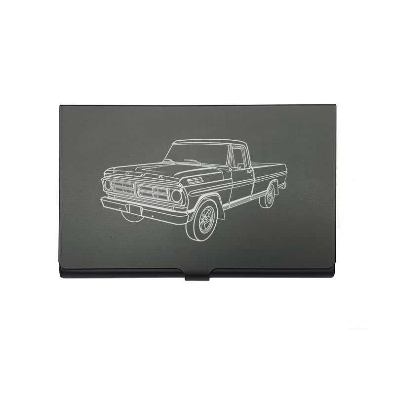 fd f100 car card holder digital engraving mockup / engraving preview