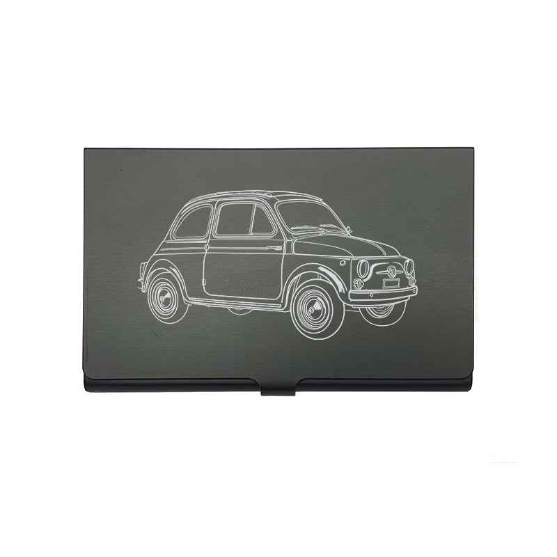 fia 500 car card Holder digital engraving mockup / engraving preview