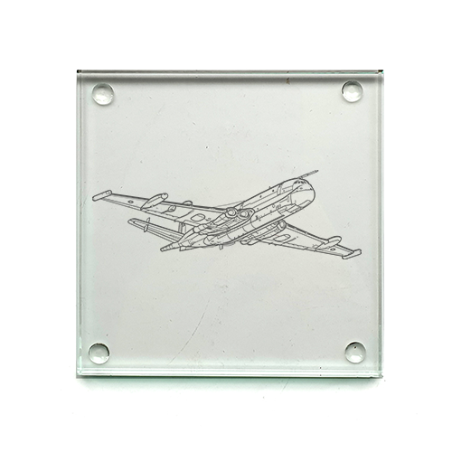 Mockup of our Hawker Siddeley Nimrod aircraft artwork glass coaster