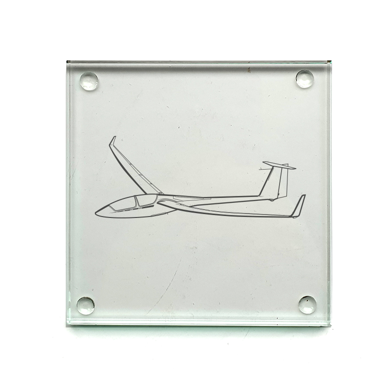 ash25 aircraft drinks coaster digital engraving mockup / engraving preview