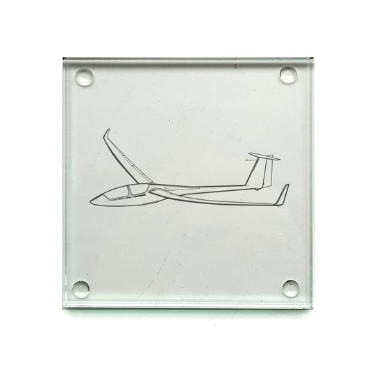 ash25 aircraft drinks coaster digital engraving mockup / engraving preview
