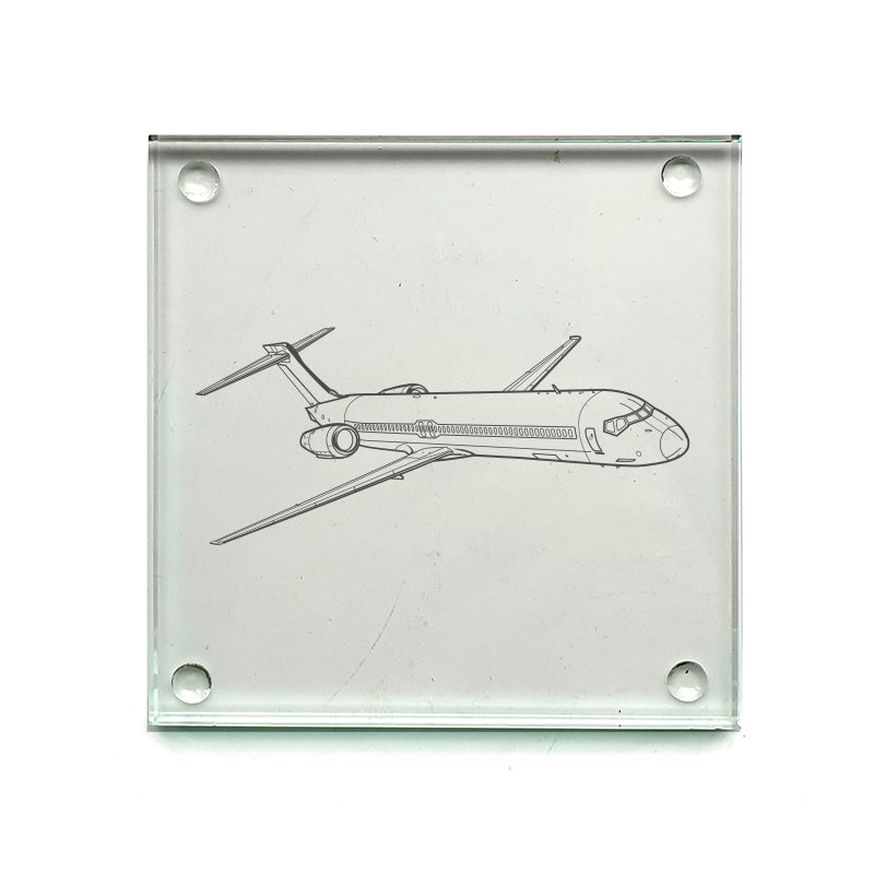 boeing 717 aircraft drinks coaster digital engraving mockup / engraving preview