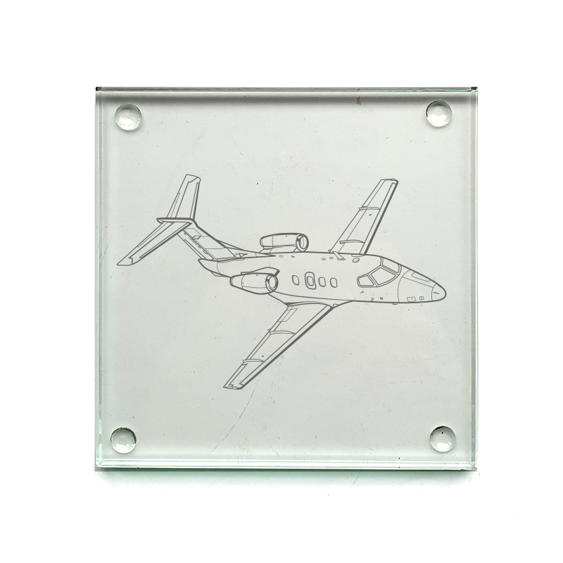 embraer phenom 100 aircraft drinks coaster digital engraving mockup / engraving preview