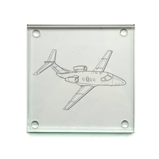 embraer phenom 100 aircraft drinks coaster digital engraving mockup / engraving preview
