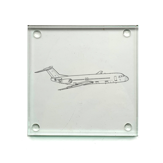 fokker100 aircraft drinks coaster digital engraving mockup / engraving preview