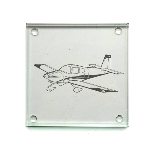 vans rv10 aircraft drinks coaster digital engraving mockup / engraving preview