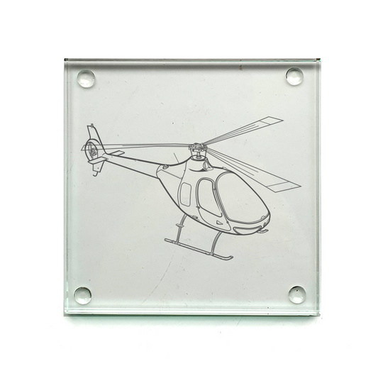 guimbal cabri g2 helicopter drinks coaster digital engraving mockup / engraving preview