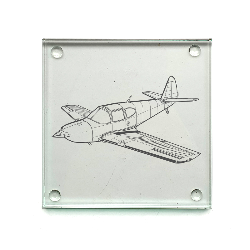 globe swift aircraft drinks coaster digital engraving mockup / engraving preview
