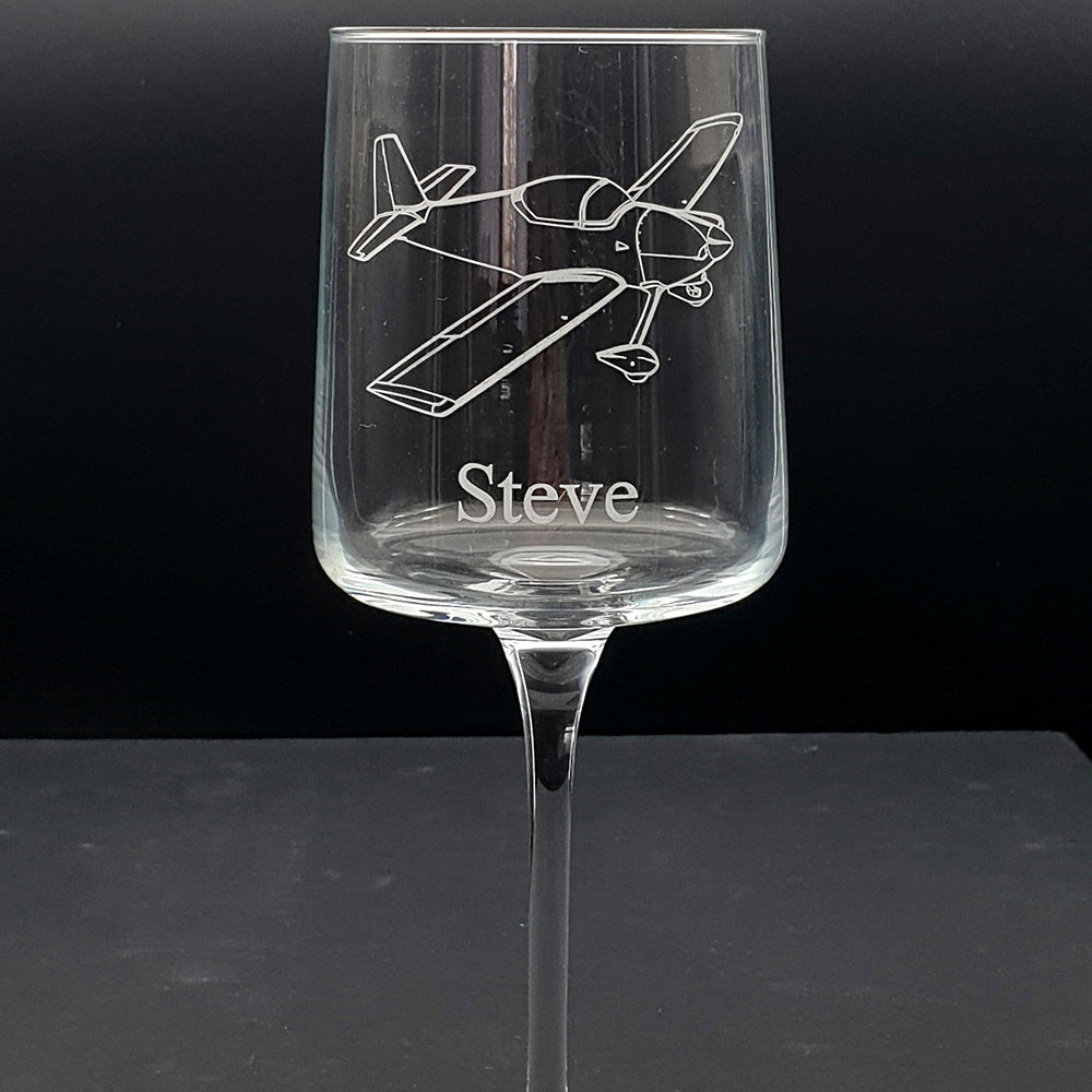 Vans RV6 aircraft with 'steve' engraved underneath.