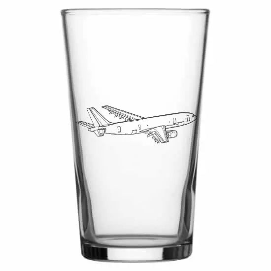 A300 cargo aircraft Beer glass– digital engraving mockup / engraving preview
