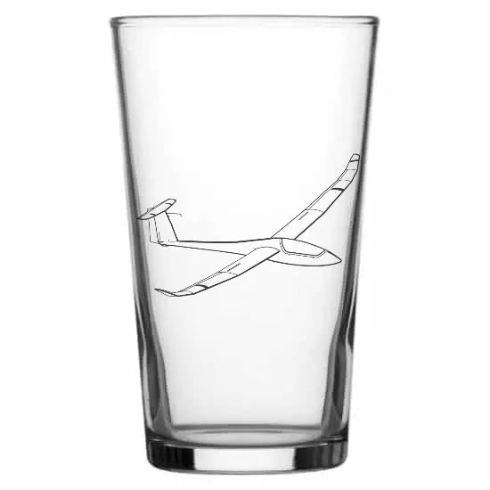 Discus Glider Beer glass – digital engraving mockup / engraving preview