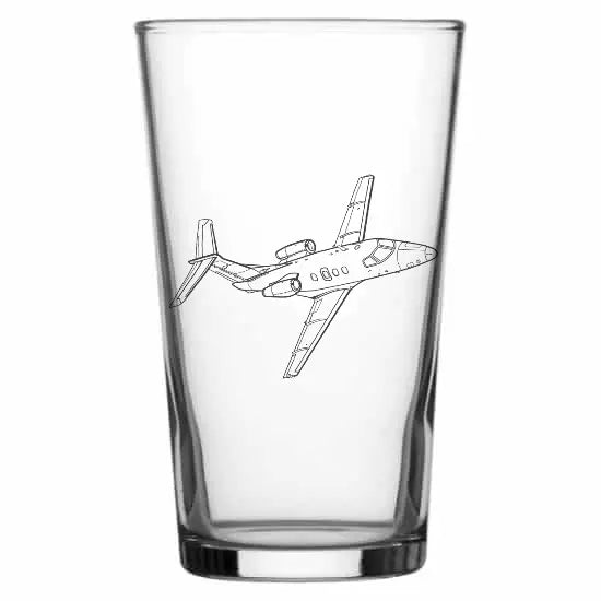 Phenom 100 Aircraft Beer glass – digital engraving mockup / engraving preview