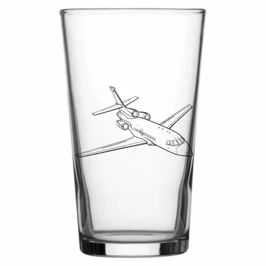 Falcon 900 Aircraft Beer glass – digital engraving mockup / engraving preview