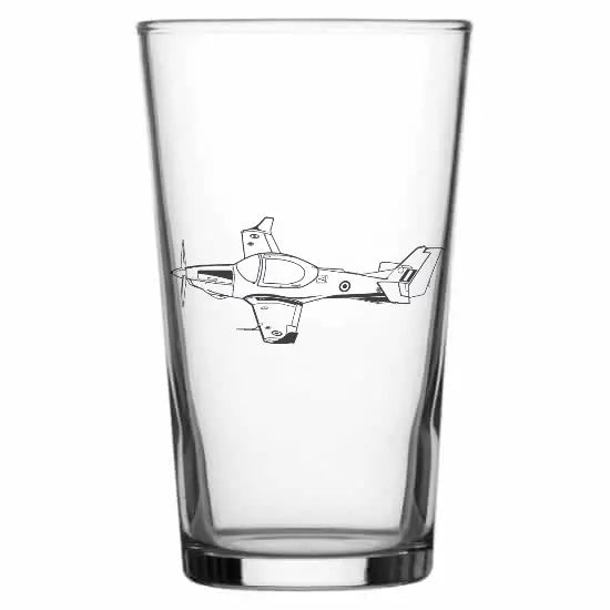 Grob 120tp Aircraft Beer glass – digital engraving mockup / engraving preview