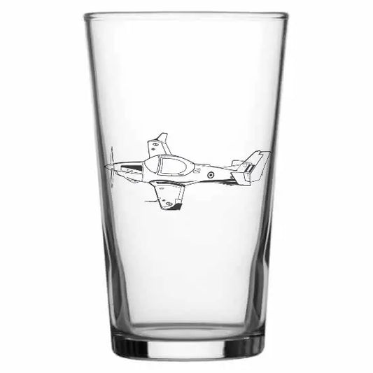 Grob 120tp Aircraft Beer glass – digital engraving mockup / engraving preview
