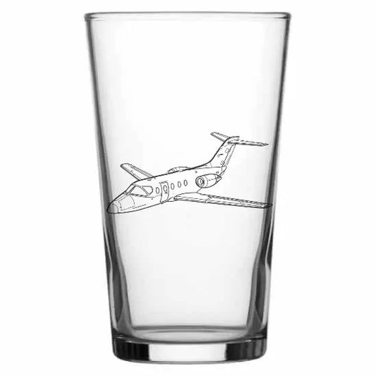 Hawker Beechcraft 400 Aircraft Beer glass – digital engraving mockup / engraving preview