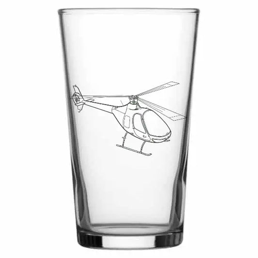 guimbal cabri helicopter Beer glass – digital engraving mockup / engraving