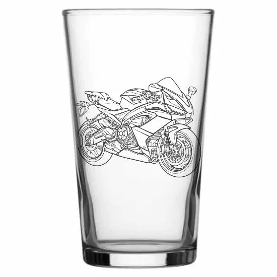 rs660 motorcycle Beer glass – digital engraving mockup / engraving
