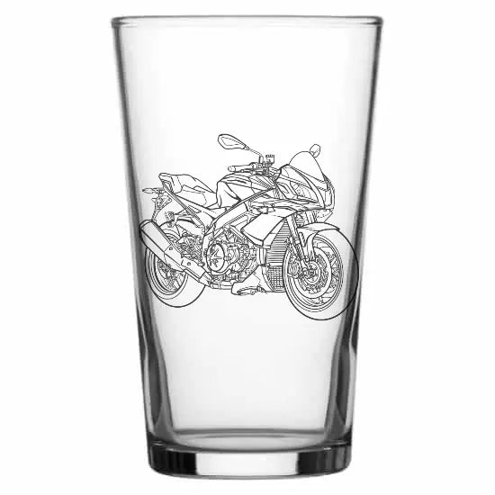 tuono 1100 motorcycle Beer glass – digital engraving mockup / engraving