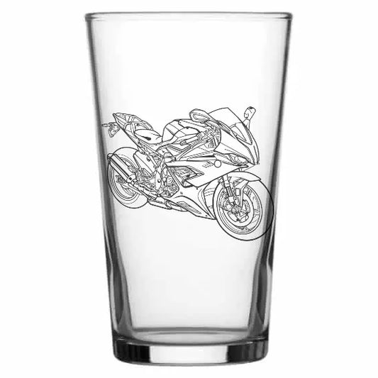 s1000rr motorcycle Beer glass – digital engraving mockup / engraving
