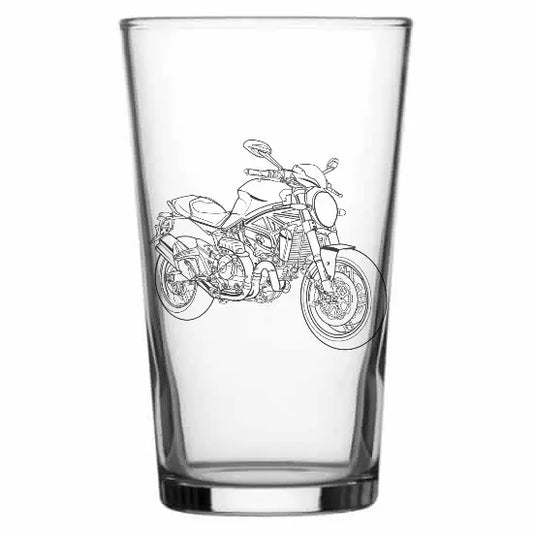 monster motorcycle Beer glass – digital engraving mockup / engraving