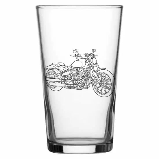 breakout motorcycle Beer glass – digital engraving mockup / engraving