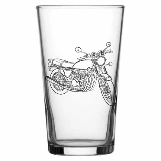 cb550 motorcycle Beer glass – digital engraving mockup / engraving