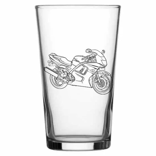 cbr600rr motorcycle Beer glass – digital engraving mockup / engraving