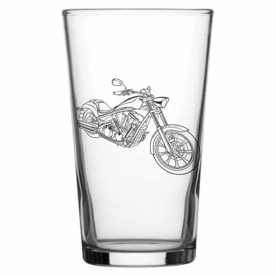 Chopper Fury Motorcycle Beer glass – digital engraving mockup / engraving