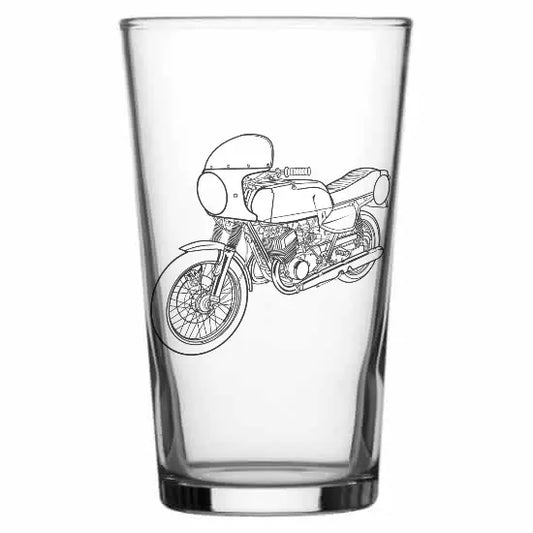 GT 500 Motorcycle Beer glass – digital engraving mockup / engraving