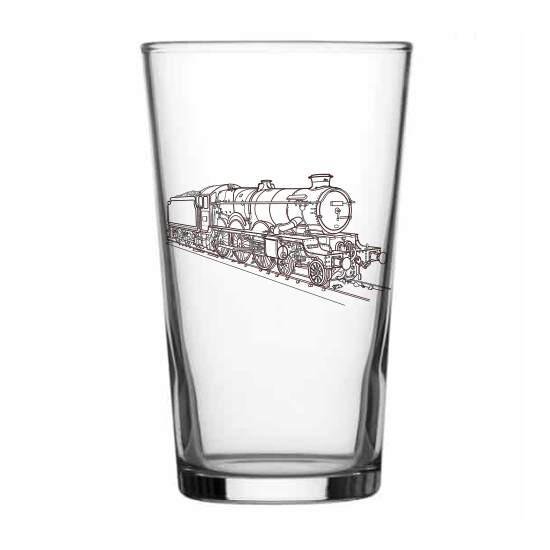 Castle Class Steam Train Locomotive Beer Glass