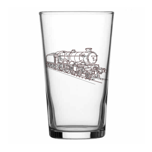 Castle Class Steam Train Locomotive Beer Glass