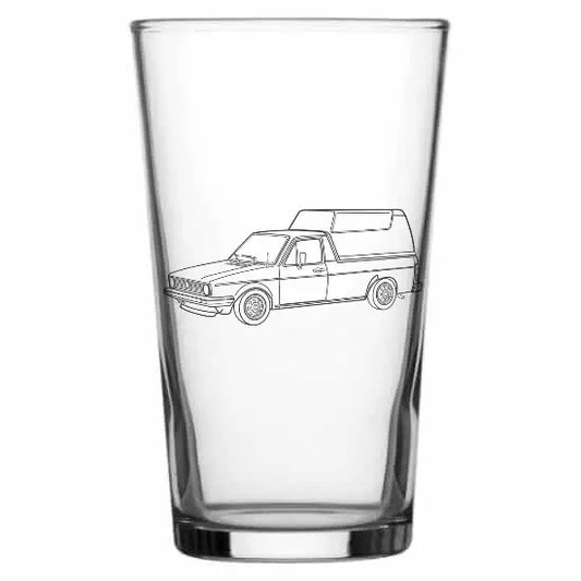 Caddy Van Beer glass – digital engraving mockup / engraving