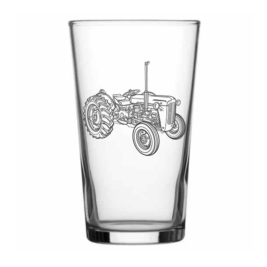 Vintage Ferguson TE20 Tractor Beer Glass