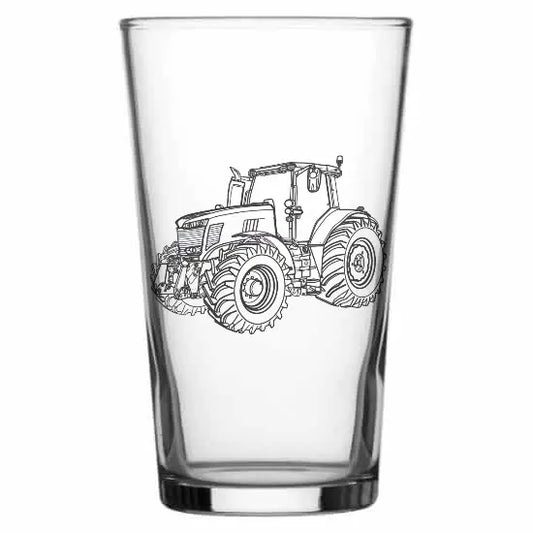 Tractor Beer glass – digital engraving mockup / engraving