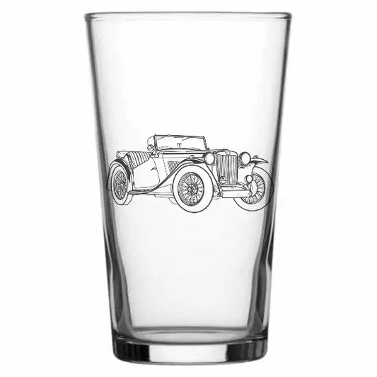 mg tc 1946.webp car beer glass digital engraving mockup / engraving preview