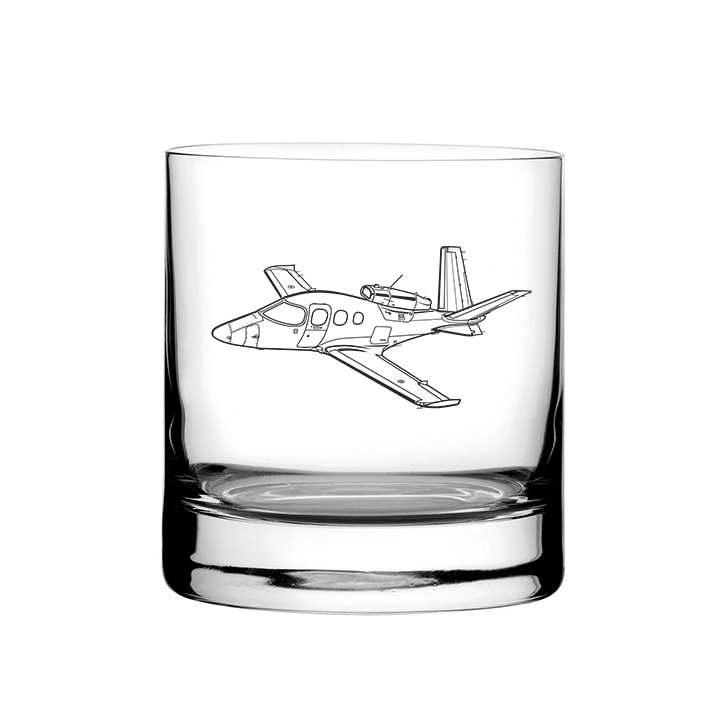 Cirrus Vision Jet Aircraft  glass tumbler â€“ digital engraving mockup / engraving preview