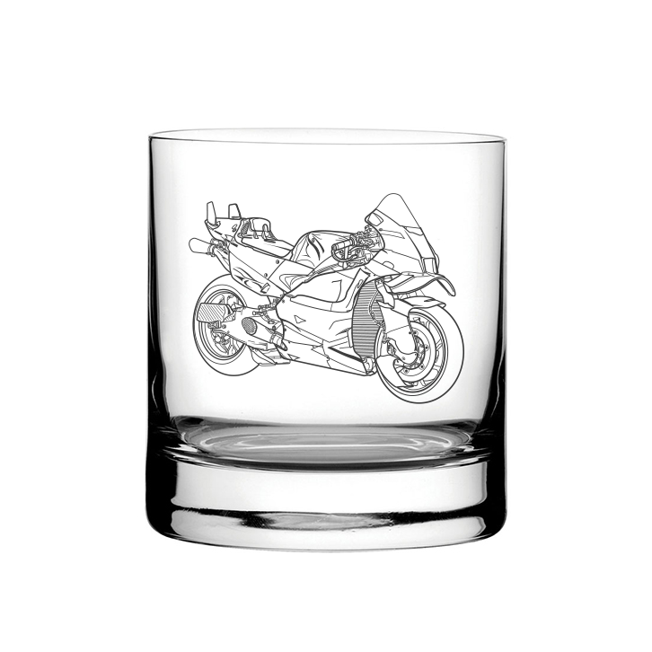 April GP25 Motorcycle Engraved Glass Tumbler