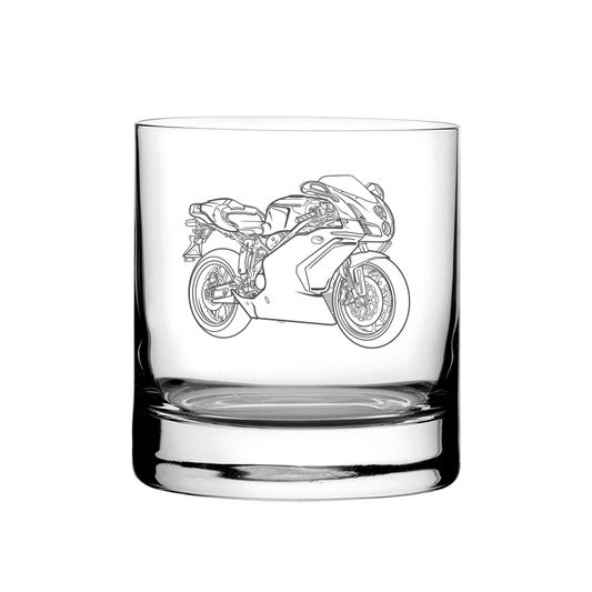 Duc 749r Motorcycle Engraved Glass Tumbler