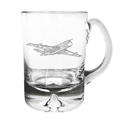 Mockup of our dimple base tankard with our Hawker Siddeley Nimrod aircraft artwork