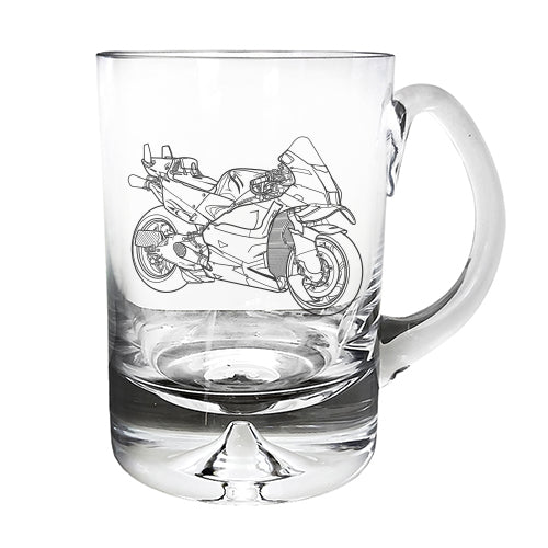 April GP25 Motorcycle Glass Tankard