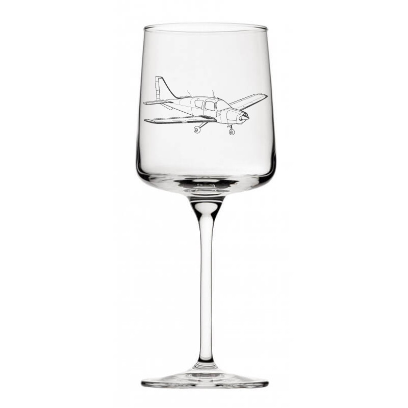 beagle pup aircraft wine glass digital engraving mockup / engraving preview