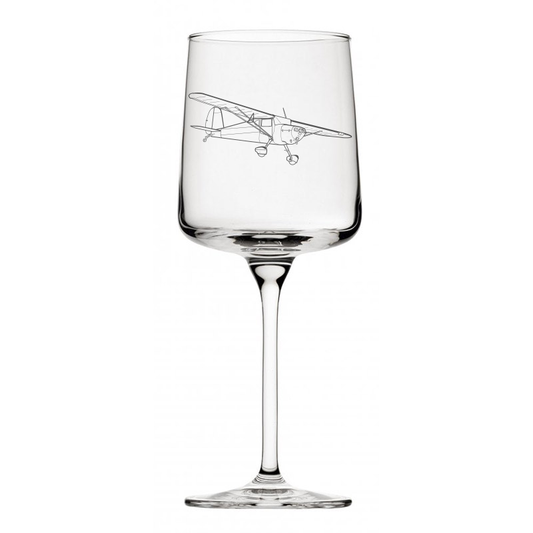 cessna 120 aircraft wine glass digital engraving mockup / engraving preview