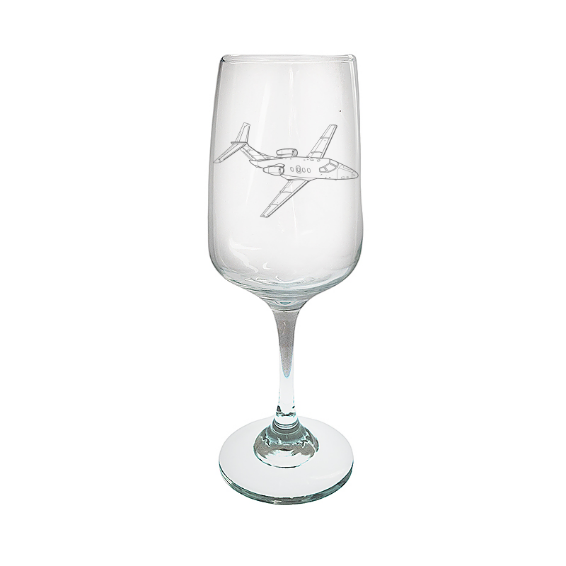 embraer phenom 100 aircraft wine glass digital engraving mockup / engraving preview